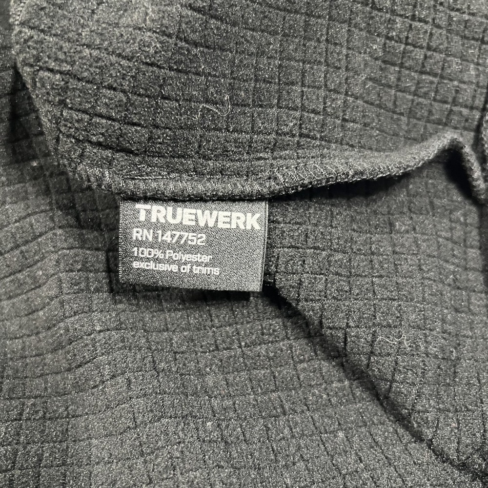 Truewerk M2 Grid Pullover Hoodie Mens Medium Black Technical Fleece Performance - Picture 10 of 14